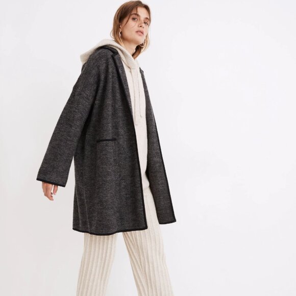 Madewell Herringbone Courton Sweater Coat– Size L (NWT) - Picture 2 of 7